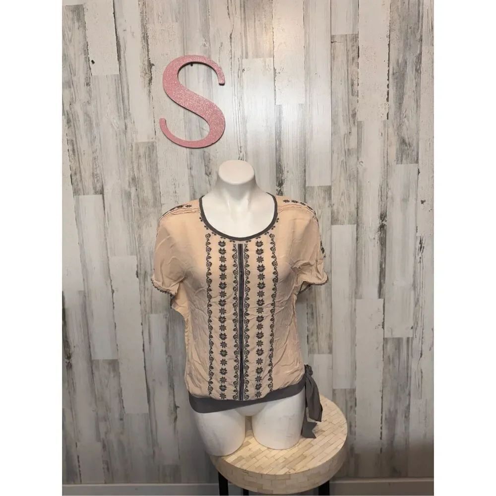 Tan blouse size small